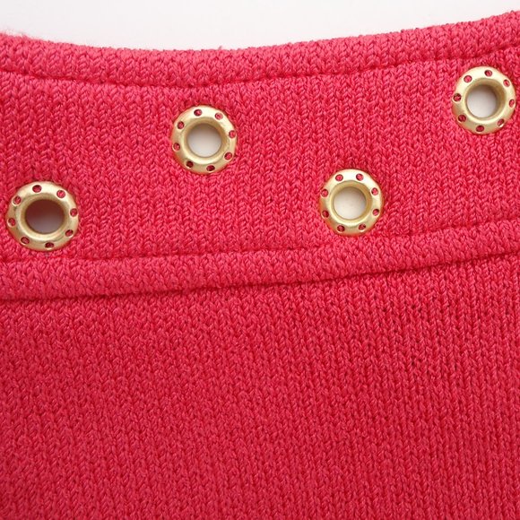 SIZE 10. ST. JOHN Collection coral crepe knit button up blazer. - Picture 12 of 16